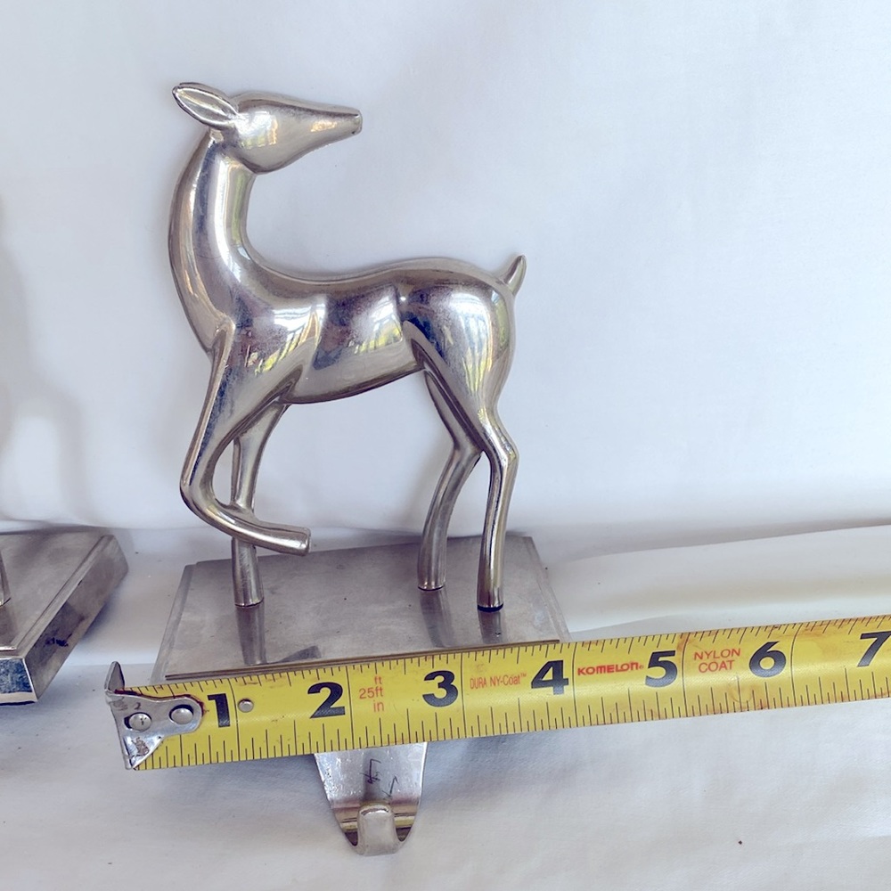 Set Of 3 Gently Used Very Cute Silver Deer Holders. - Picture 7 of 9